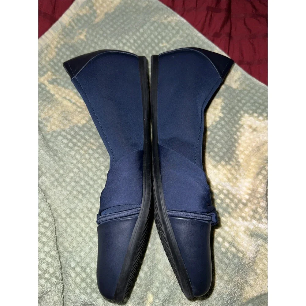 Baretraps Round Toe Slip On Blue Posture Plus Orthotic Comfort Flats Shoes